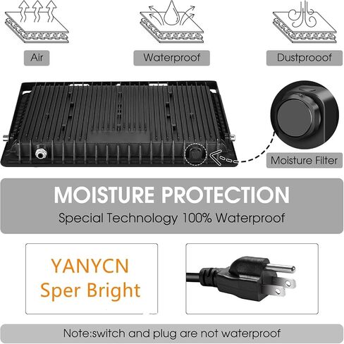 2 حزمة 200W الأبيض الدافئ أدى الأضواء الكاشفة في الهواء الطلق، 3000K السوبر مشرق 15500LM أضواء الأمن مع المكونات، الخارجي IP66 للماء الكاشف لملعب كرة السلة، ساحة، حديقة، ملعب in Kuwait