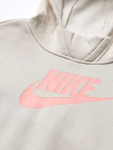 Nike Girls NSW Pullover Hoodie (US, Alpha, X-Large, Regular, Gray/Pink) in Saudi Arabia