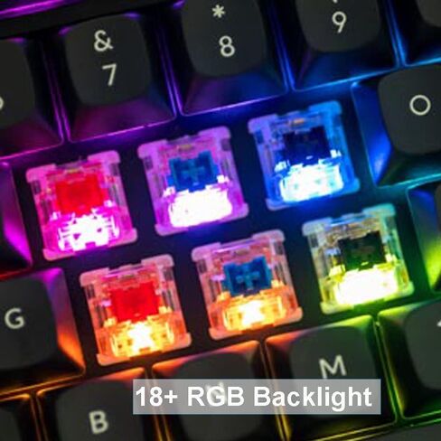 Keychron V6 100% Layout Custom Wired Mechanical Keyboard with Knob, 108 Keys RGB Backlight QMK/VIA Programmable Macro, Hot Swappable K Pro Brown Switch PBT Keycaps for Mac Windows (Frosted Black) in Saudi Arabia