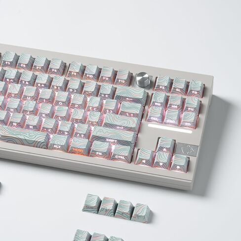 أغطية مفاتيح مطبوعة جانبية Sumgsn PBT، تألق من خلال أغطية المفاتيح، غطاء مفاتيح أبيض بإضاءة خلفية، أغطية مفاتيح DYE-SUB 130 مفتاحًا مع مفاتيح إدخال كبيرة للوحة المفاتيح الميكانيكية 60/64/84/87/104/108 (أبيض) in Kuwait