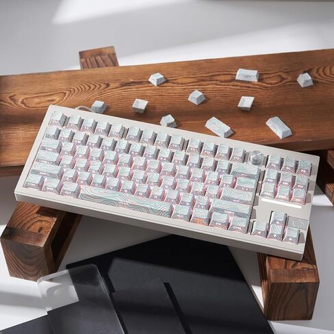 أغطية مفاتيح مطبوعة جانبية Sumgsn PBT، تألق من خلال أغطية المفاتيح، غطاء مفاتيح أبيض بإضاءة خلفية، أغطية مفاتيح DYE-SUB 130 مفتاحًا مع مفاتيح إدخال كبيرة للوحة المفاتيح الميكانيكية 60/64/84/87/104/108 (أبيض) in Kuwait