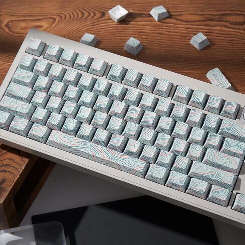 أغطية مفاتيح مطبوعة جانبية Sumgsn PBT، تألق من خلال أغطية المفاتيح، غطاء مفاتيح أبيض بإضاءة خلفية، أغطية مفاتيح DYE-SUB 130 مفتاحًا مع مفاتيح إدخال كبيرة للوحة المفاتيح الميكانيكية 60/64/84/87/104/108 (أبيض) in Kuwait