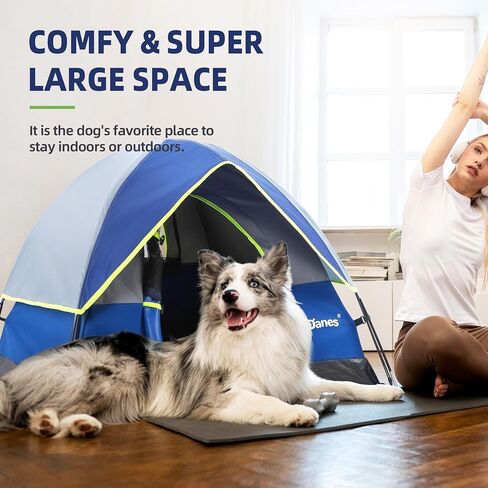 Red Dog Tent, Portable Indoor/Outdoor Dog House, Dog Bed with Soft Pad - 42 X 42 X 32 Inches in Saudi Arabia