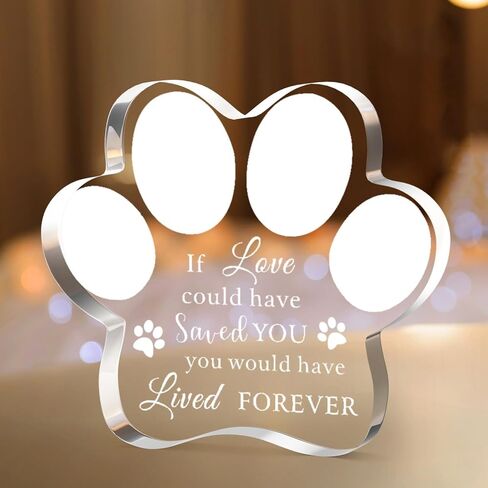 Pet Memorial Ornament Remembrance Gifts: Loss of Dog Cat Sympathy Gift Crystal Bone Shape Decor Ornament for Dogs Puppy Keepsake in Saudi Arabia