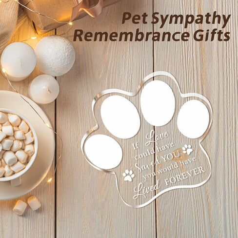 Pet Memorial Ornament Remembrance Gifts: Loss of Dog Cat Sympathy Gift Crystal Bone Shape Decor Ornament for Dogs Puppy Keepsake in Saudi Arabia