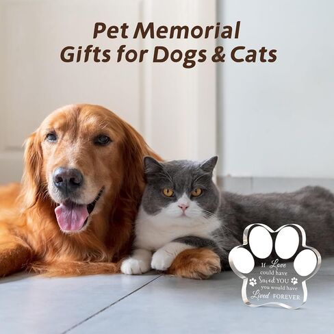 Pet Memorial Ornament Remembrance Gifts: Loss of Dog Cat Sympathy Gift Crystal Bone Shape Decor Ornament for Dogs Puppy Keepsake in Saudi Arabia
