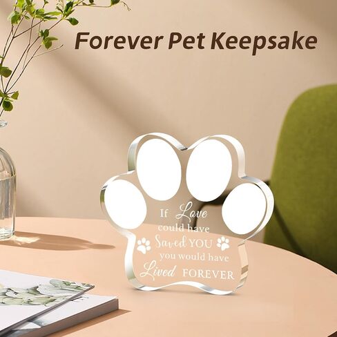 Pet Memorial Ornament Remembrance Gifts: Loss of Dog Cat Sympathy Gift Crystal Bone Shape Decor Ornament for Dogs Puppy Keepsake in Saudi Arabia