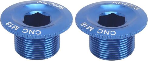VGEBY 2Pcs Bicycle Crank Arm Bolts,18mm Mountain Bike Fixing Bolts Aluminum Alloy Bike Crank Cap Cover Screw Cap (M18 Balck) Riding in Saudi Arabia