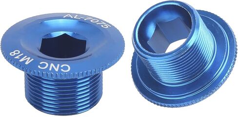 VGEBY 2Pcs Bicycle Crank Arm Bolts,18mm Mountain Bike Fixing Bolts Aluminum Alloy Bike Crank Cap Cover Screw Cap (M18 Balck) Riding in Saudi Arabia