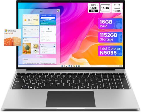 كمبيوتر محمول Jumper مع وحدة المعالجة المركزية Celeron N5095، وذاكرة الوصول العشوائي 16 جيجابايت، و128 جيجابايت EMMC، و1 تيرابايت SSD، وأجهزة الكمبيوتر المحمولة مع شاشة FHD IPS 1200P، وبطارية 38WH، و2.4G+5G WiFi، ومكبرات صوت، وHDMI، وكمبيوتر محمول للأعمال in Kuwait