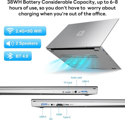 كمبيوتر محمول Jumper مع وحدة المعالجة المركزية Celeron N5095، وذاكرة الوصول العشوائي 16 جيجابايت، و128 جيجابايت EMMC، و1 تيرابايت SSD، وأجهزة الكمبيوتر المحمولة مع شاشة FHD IPS 1200P، وبطارية 38WH، و2.4G+5G WiFi، ومكبرات صوت، وHDMI، وكمبيوتر محمول للأعمال in Kuwait