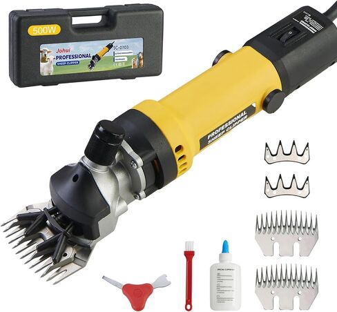Johui 350W Horse Hair Clipper, 6 Speed Heavy Duty Livestock Shearing Machine,Grooming Kit Suitable for Sheep, Horses and Other Animals with Thick Skin, Ideal Choice for Farmers in Saudi Arabia