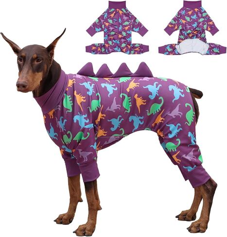 Dog Pajamas for Large Dogs, Big Dog Onesie, Big Dog Clothes, Anti Shedding, Anti Licking, Post Surgery Recovery Dog Pjs, Cotton Soft Material Stretchable Dog Pajamas U-COSP03M in Saudi Arabia