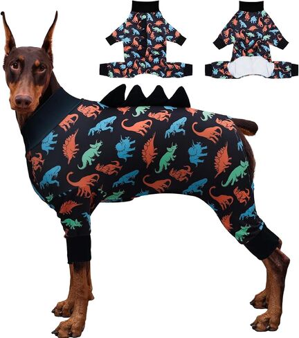 Dog Pajamas for Large Dogs, Big Dog Onesie, Big Dog Clothes, Anti Shedding, Anti Licking, Post Surgery Recovery Dog Pjs, Cotton Soft Material Stretchable Dog Pajamas U-COSP03M in Saudi Arabia