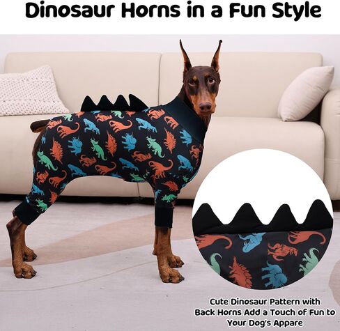 Dog Pajamas for Large Dogs, Big Dog Onesie, Big Dog Clothes, Anti Shedding, Anti Licking, Post Surgery Recovery Dog Pjs, Cotton Soft Material Stretchable Dog Pajamas U-COSP03M in Saudi Arabia