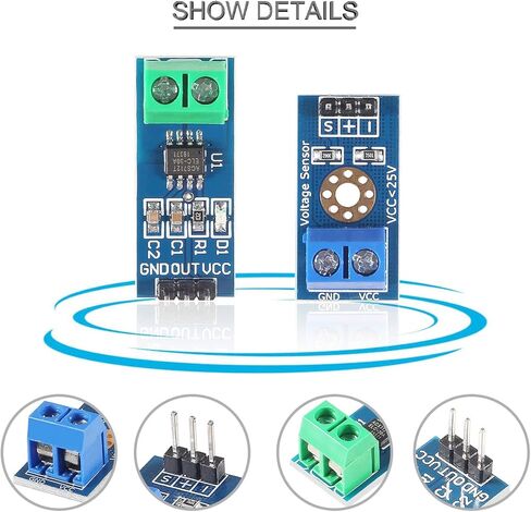2 قطعة مستشعر الكشف الحالي وحدة استشعار التيار المتردد 5 فولت 12 فولت 24 فولت 0-5A وحدة حماية التتابع القابلة للتعديل مخرج مفتاح حماية التيار الزائد مع مفك براغي (12 فولت) in Kuwait
