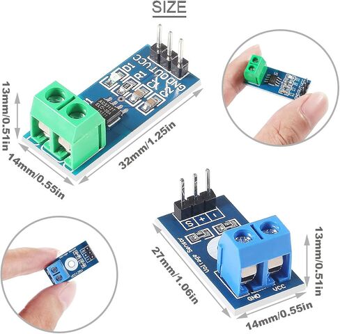 2 قطعة مستشعر الكشف الحالي وحدة استشعار التيار المتردد 5 فولت 12 فولت 24 فولت 0-5A وحدة حماية التتابع القابلة للتعديل مخرج مفتاح حماية التيار الزائد مع مفك براغي (12 فولت) in Kuwait