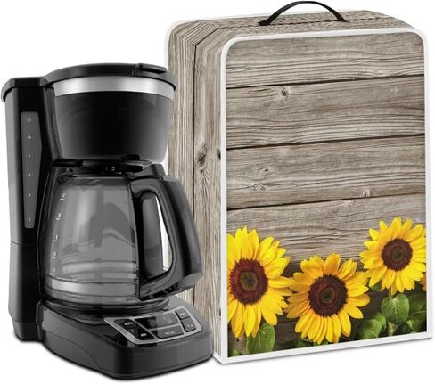 Sunflower Coffee Maker Cover Stain Resistant Small Appliance Covers for Kitchen Counter Waterproof Coffee Maker Appliance Dust Covers in Kuwait