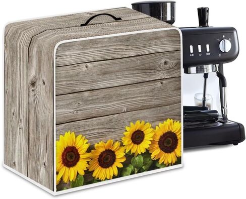 Sunflower Coffee Maker Cover Stain Resistant Small Appliance Covers for Kitchen Counter Waterproof Coffee Maker Appliance Dust Covers in Kuwait