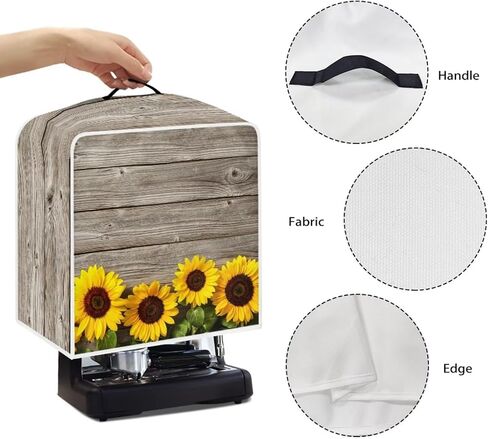 Sunflower Coffee Maker Cover Stain Resistant Small Appliance Covers for Kitchen Counter Waterproof Coffee Maker Appliance Dust Covers in Kuwait