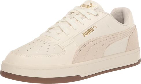 حذاء رياضي رجالي من PUMA Caven 2.0، أبيض-ذهبي-صمغ، 14 in Saudi Arabia