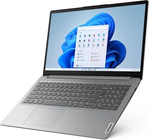 Lenovo IdeaPad 1 Student Laptop 15.6" HD Anti-Glare Intel Celeron N4500 4GB RAM 128GB eMMC USB-C Privacy Camera Long-Lasting Battery Microsoft365 (1-Year) Win11 w/ICP Accessory in Saudi Arabia
