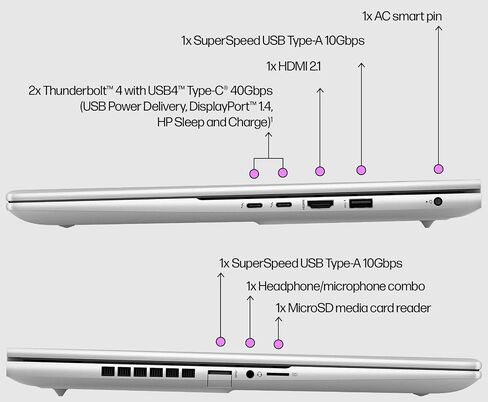 HP Envy High Performance Laptop 16.0" 120 Hz IPS WQXGA (Intel i7-13700H, Intel Arc A370M 4GB, 32GB DDR5, 1TB PCIe SSD, Backlit KYB, 2 Thunderbolt 4, Win 11 Pro) w/DKZ USB Port Expander in Saudi Arabia
