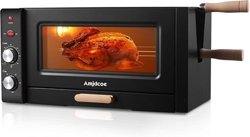 Smoke-Free Grill Roaster, Portable Electric Grill Roaster with 2 Auto Rotating Skewers for Brazilian BBQ, Rotisserie Chicken, Steak, Fish, Modern Electric Grill for Party, Apartment, Courtyard in Saudi Arabia