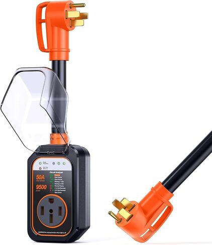 RV Surge Protector 50 Amp, Surge Protectors for RV with Waterproof Cover,All-in-1 RV Circuit Indicators (9500 Joules) in Saudi Arabia