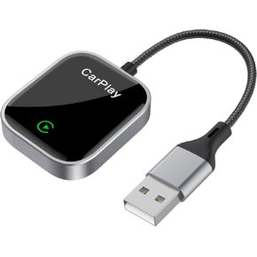 Wireless CarPlay Adapter for iPhone，Convert OEM Wired carplay to Wireless carplay Dongle for Apple，Mini Size，for Cars with Built-in Car Play，Stable and Fast Connection