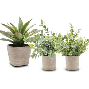 2Pcs Artificial Agave Plants 11.4 Inches, Succulents Plants Artificial for Indoor, Artificial Plants Outdoor for Home Bathroom Bedroom Kitchen Office Room Decor