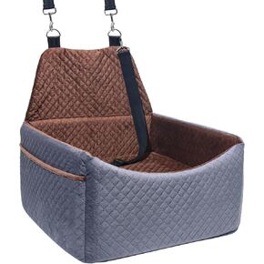 Dog Car Seat, Dog Car Seats for Small Medium Sized Dogs, Washable Dog Booster Car Seat with Storage Pockets and Dog Seat Belt, Ultra Comfortable Pet Car Seat Dog Bed for Pet Car Travel