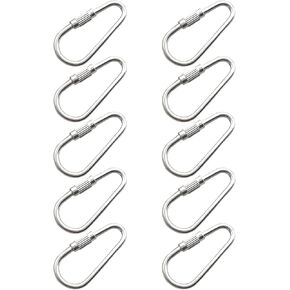 10pcs Silver Stainless Steel Heavy Duty Metal Hooks,Suitable Parrot Hook for Most Bird Animal Hanging Parrot Toy Hooks,Metal Parts DIY Bulk Small in Size,Birds Toys Attachment,Pet Supplies