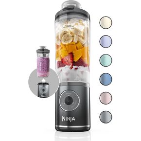 Ninja Blast Max, Portable Blender + Twist & Go, Personal Blender, Ninja Blender, Smoothie, Blend, Ice Crush, 3 Programs, Cordless, 22oz removable Vessel, Dishwasher Safe, Leakproof, Sea Glass, BC251MT