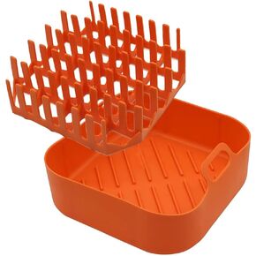 Silicone Air Fryer 7.1-Inch Bacon Silicone Baking Pans Reusable Cooker for Microwave Oven Basket Tray Air Fryer Baking Tray Oven Accessories Silicone