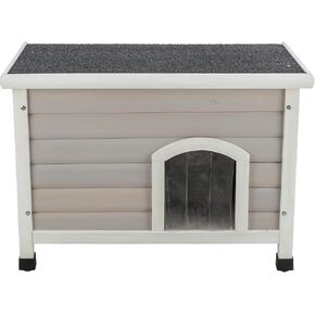 TRIXIE Wooden Cat House, Elevated-Weatherproof Cat House, 2 Covered Openings, Outdoor Shelter for Cats, Small Animals, and Feral Cats