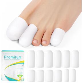 Soft Gel Toe Cap - 4 Pairs Big Toe Protectors for Women & Men, Cushioning Toe Sleeves to Provide Relief from Missing/Ingrown Toenails, Corns, Calluses, Blisters, Hammer Toes (4L)