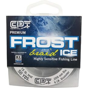 CLAM Pro Tackle 12002 CPT Frost Line Braid - 4lb - 1lb Dia - Hi-Vis Yellow - 50 Yard