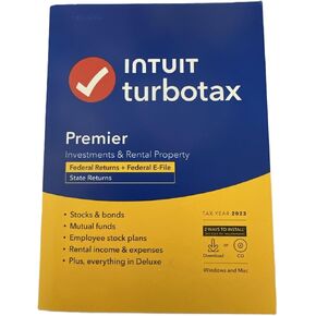Intuit TURBOTAX Desktop Premier TY2023 Retail FS DVD PKG