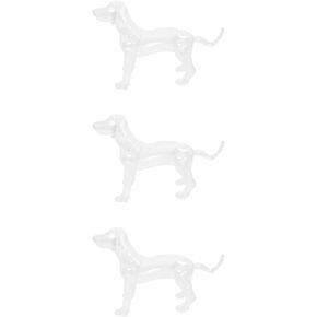 3pcs Inflatable Dog Mannequin Display Stand Pet Clothing PVC Dog Clothing Model Shop Display Pet Store Mannequin Self Standing Dog Prop Apparel