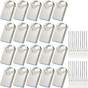 EASTBULL Metal Flash Drive Bulk 4GB USB 20 Pack with Lanyards USB 2.0 Thumb Drive Bulk Jump Drive Pen Drive Memory Stick for Storage and Backup 4GB 20 Pack, Metal