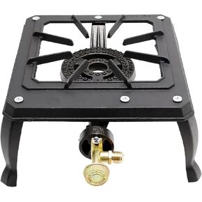 Portable Gas Stove, Iron Propane Camping Stoves LPG Gas Cooker, Outdoor Stove for BBQ,15000 BTU Camping Stove
