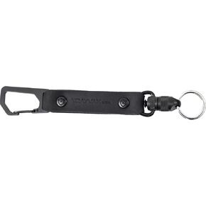 Trayvax Link Lanyard Leather Keychain, Quick Release Carabiner Clip Key Chain for Men and Women, Stainless Steel