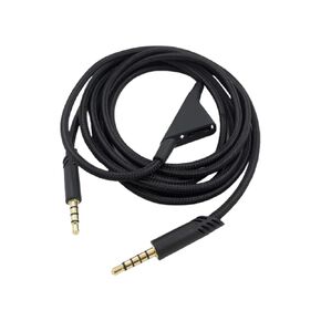 كابل سماعة رأس بديل لسلك سماعة الألعاب Astro A10 A40 A30 مع سلك سماعة رأس عجلة التحكم في مستوى الصوت، 2 متر، لون أسود