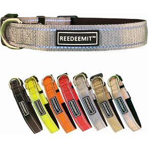 Reflective and Breathable Tactical Thick Heavy Duty Dog Collar for Ruffwear and Wild Dog use, Made of Soft Neoprene and Padded Nylon Carrying Quick Release Buckle (Pink, Small)