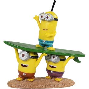 Penn-Plax Minions Officially Licensed Aquarium Ornament – Beach Buddies (Kevin, Stuart, and Bob) – Safe for Freshwater and Saltwater Fish Tanks – Small