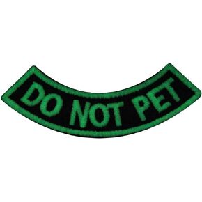 Glow in Dark Service Dog Do Not Pet Vests/Harnesses Patch Embroidered Badge Fastener Hook & Loop Emblem