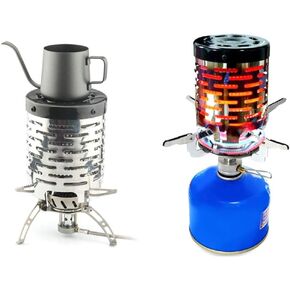 Tent Heater for Camping, Camping Mini Heater Camping Stove, Mini Stove Heating Cover Stainless Steel Portable Warming Outdoor Heater Shield