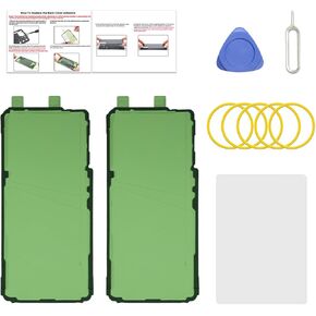 2 Pcs Galaxy S21 Back Cover Pre-Cut Sticker Tape Replacement, Back Cover Adhesive for Galaxy S21 with Tools & Instruction