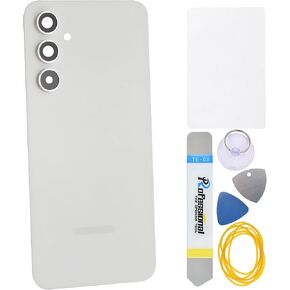 White Back Panel Cover Replacement for Samsung Galaxy A54 with Pre-Cut Adhesive Rear Camera's Frame and Glass Cover and Installation Tool Kit